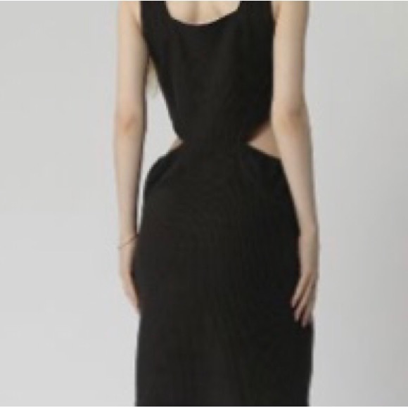 NWT Women’s Cutout sleeveless Bodycon Dress Square Neck Line Waist Keyhole - Picture 4 of 7